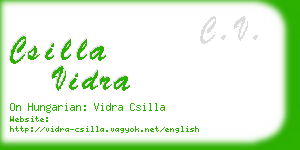 csilla vidra business card